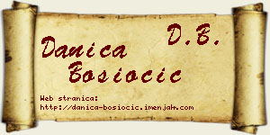 Danica Bosiočić vizit kartica